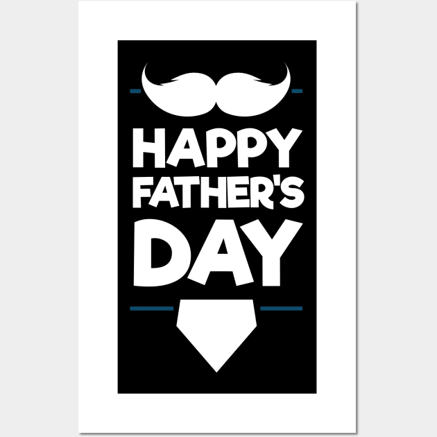 Happy Father's Day Best Fathers Day Daddy Gift Wall Art by rjstyle7